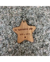 Llavero Estrella con nombre y frase