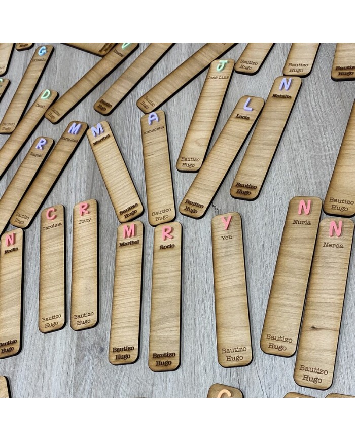 Marcapáginas Inicial y Nombre