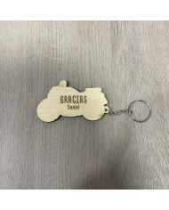Llavero Moto Grabada con Nombre
