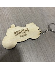 Llavero Moto Grabada con Nombre