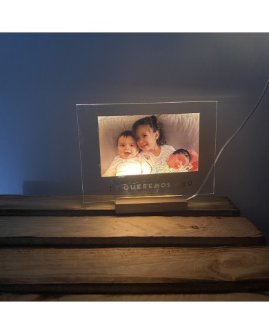 Lámpara con Foto y Frase Impresa Lámpara con Foto y Frase Impresa