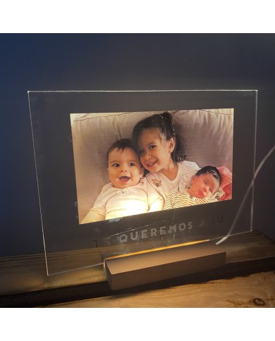 Lámpara con Foto y Frase Impresa Lámpara con Foto y Frase Impresa
