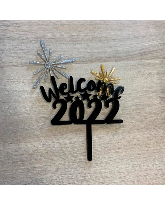 Topper "Welcome 2024" con Fuegos Artificiales