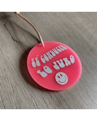 Colgador para Retrovisor del Coche "Sé Conducir Lo Juro" y Cara Sonriente