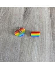 Pin Bandera del Orgullo LGBT en Forma de Corazón