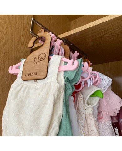 Pack 7 Perchas Semanas para Ropa de Bebé con Animalitos