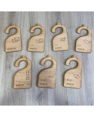 Pack 7 Perchas Semanas para Ropa de Bebé con Animalitos