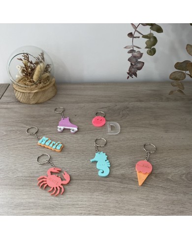 Llavero Cono de Helado con Nombre