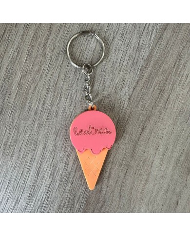 Llavero Cono de Helado con Nombre Llavero Cono de Helado con Nombre