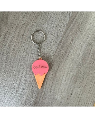 Llavero Cono de Helado con Nombre Llavero Cono de Helado con Nombre