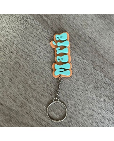 Llavero con Nombre en Relieve de Metacrilato Llavero con Nombre en Relieve de Metacrilato
