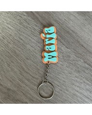 Llavero con Nombre en Relieve de Metacrilato Llavero con Nombre en Relieve de Metacrilato