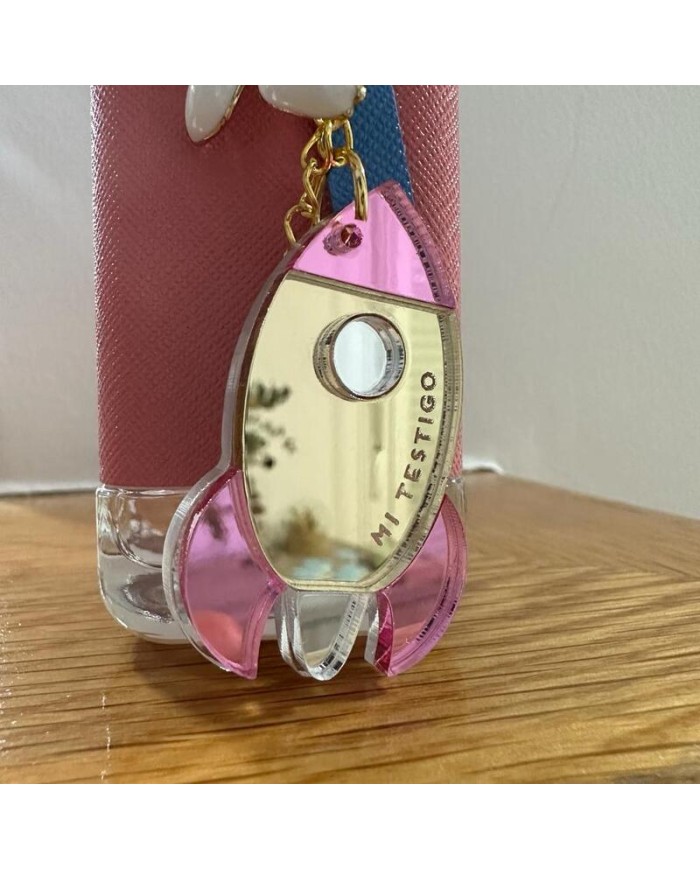 Colgador "Mi testigo" con Forma de Cohete para Bodas