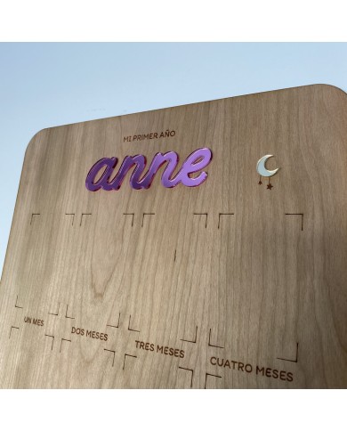 Cartel "Mi primer año" con Nombre para Fotos Instantáneas Polaroid Cartel "Mi primer año" con Nombre para Fotos Instantáneas Polaroid