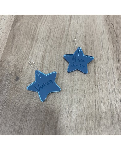 Identificador de Copa de Estrella con Nombre Grabado Identificador de Copa de Estrella con Nombre Grabado
