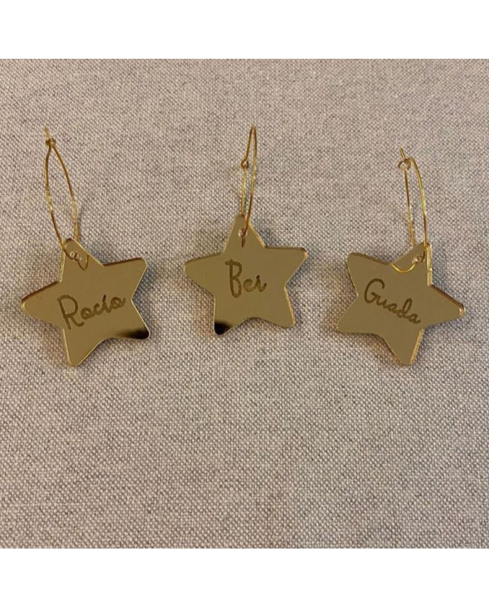 Identificador de Copa de Estrella con Nombre Grabado