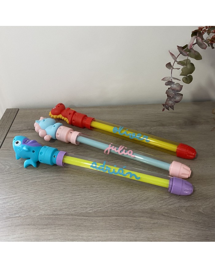 Pistola de Agua con Nombre en vinilo