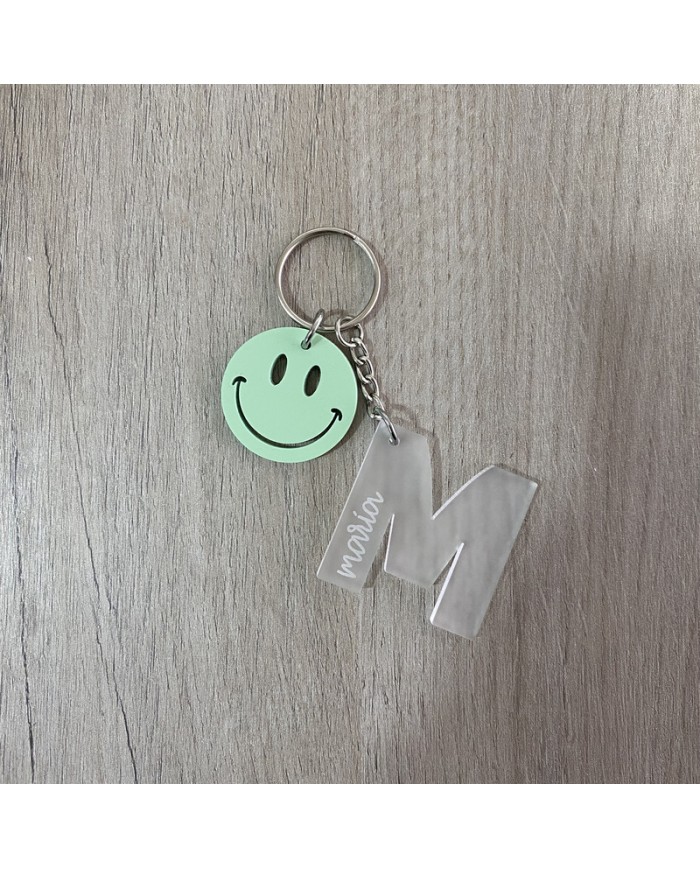 Llavero Inicial y Smiley