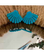 Pendientes Cowry Azules y Dorados