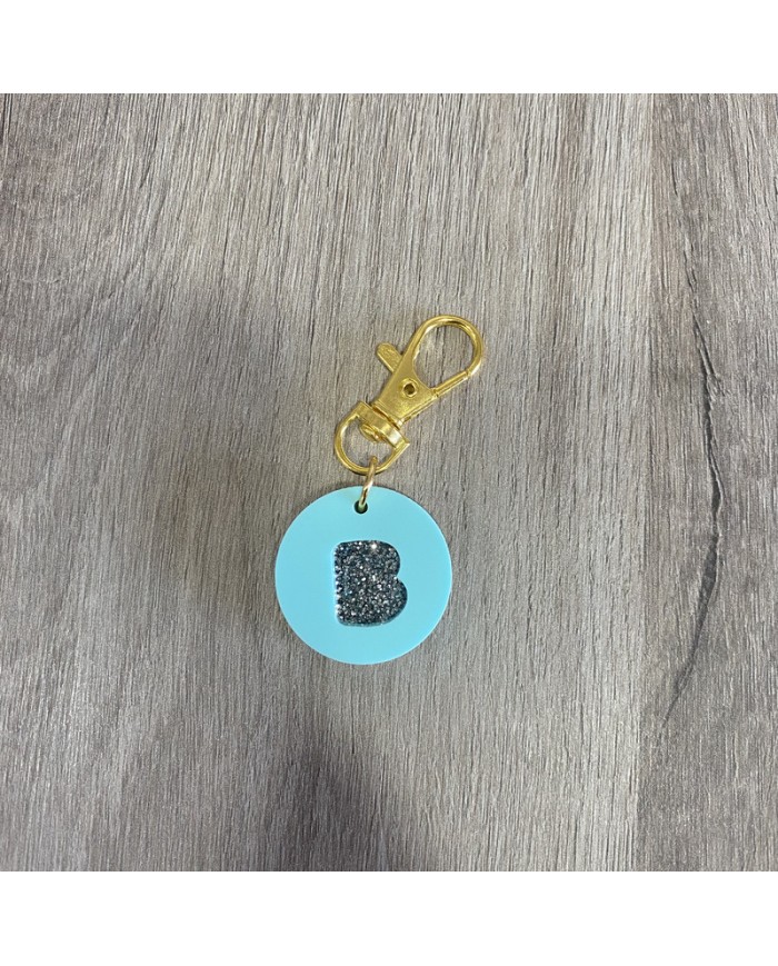 Llavero Inicial con Doble Color