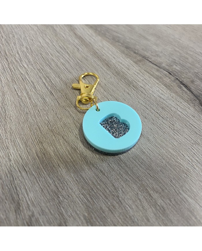 Llavero Inicial con Doble Color