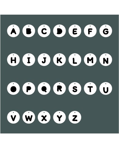 Llavero Inicial con Doble Color