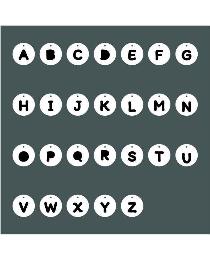 Llavero Inicial con Doble Color