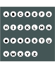 Llavero Inicial con Doble Color