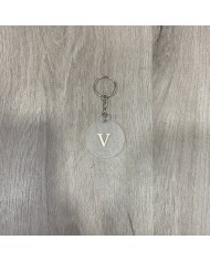 Llavero Inicial con Doble Color