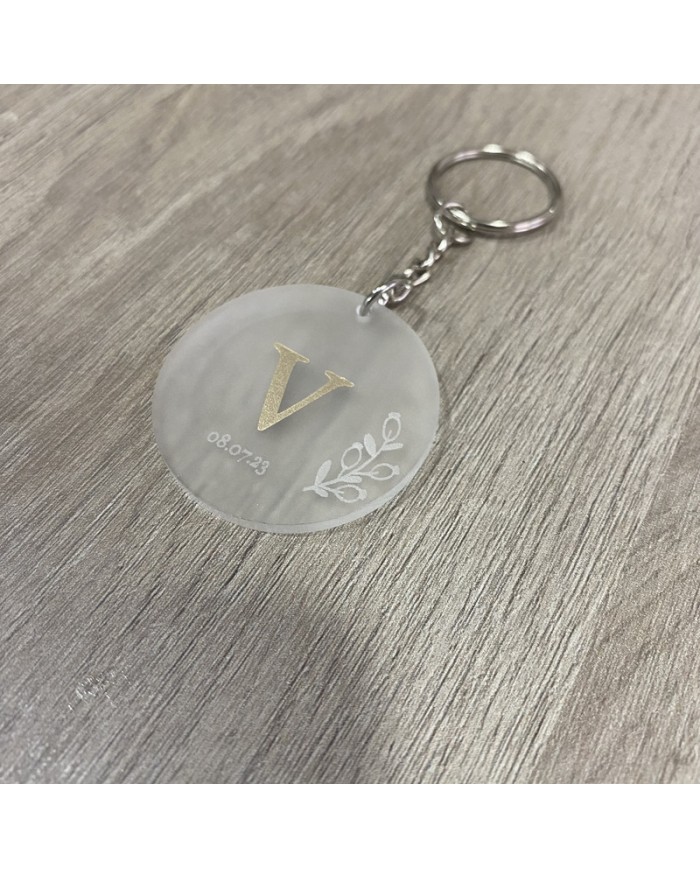 Llavero Inicial con Fecha o Nombre