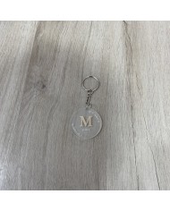 Llavero Coordenadas con Inicial en Vinilo