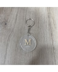 Llavero Coordenadas con Inicial en Vinilo