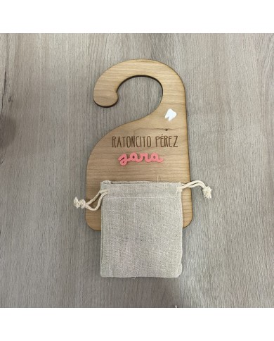 Percha Ratoncito Pérez con Nombre en Metacrilato