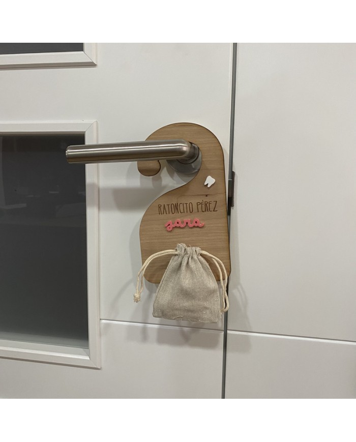 Percha Ratoncito Pérez con Nombre en Metacrilato