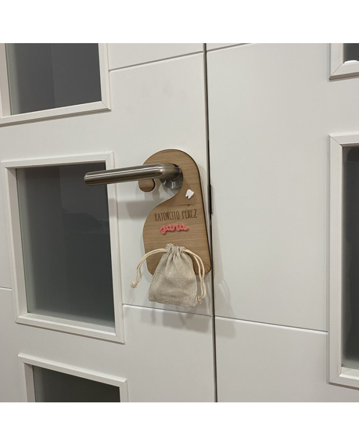 Percha Ratoncito Pérez con Nombre en Metacrilato