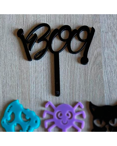 Conjunto de 6 Mini Toppers + Mini Topper BOO! de Regalo Conjunto de 6 Mini Toppers + Mini Topper BOO! de Regalo