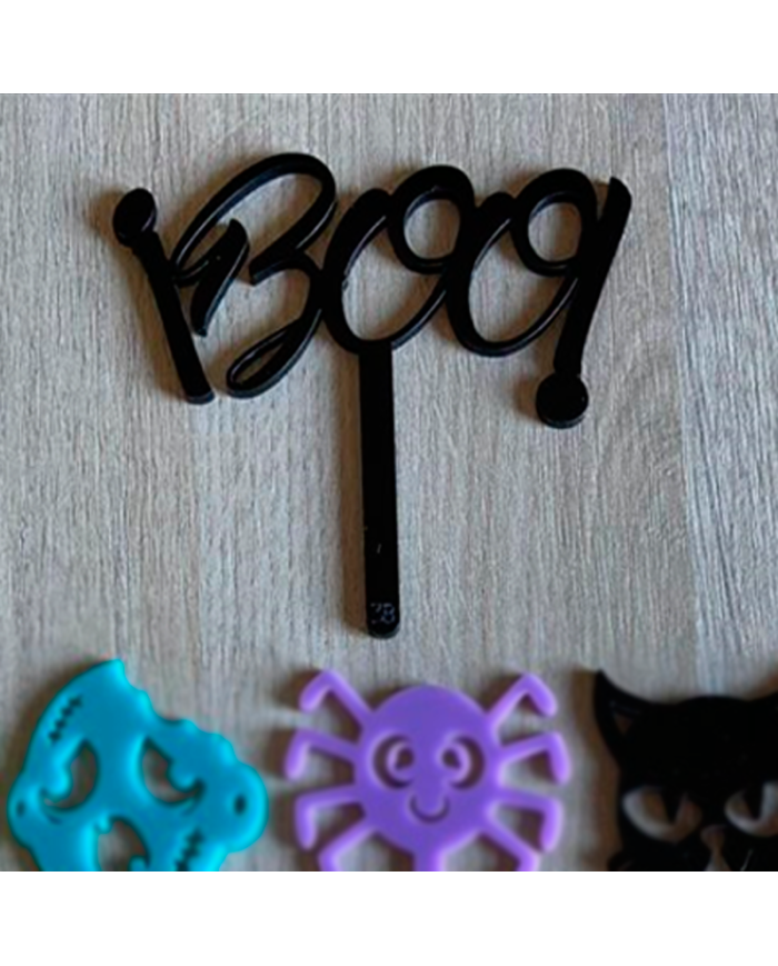 Conjunto de 6 Mini Toppers + Mini Topper BOO! de Regalo