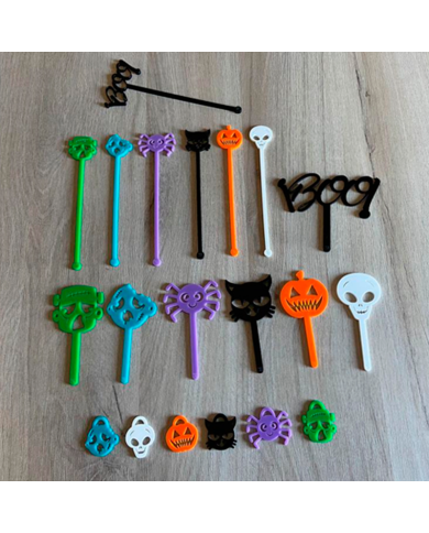 Pack 7 Mini Toppers + 7 Agitadores + 6 Colgadores de Regalo Pack 7 Mini Toppers + 7 Agitadores + 6 Colgadores de Regalo