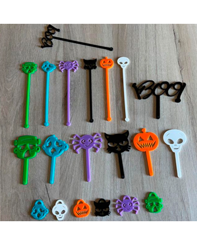 Pack 7 Mini Toppers + 7 Agitadores + 6 Colgadores de Regalo Pack 7 Mini Toppers + 7 Agitadores + 6 Colgadores de Regalo