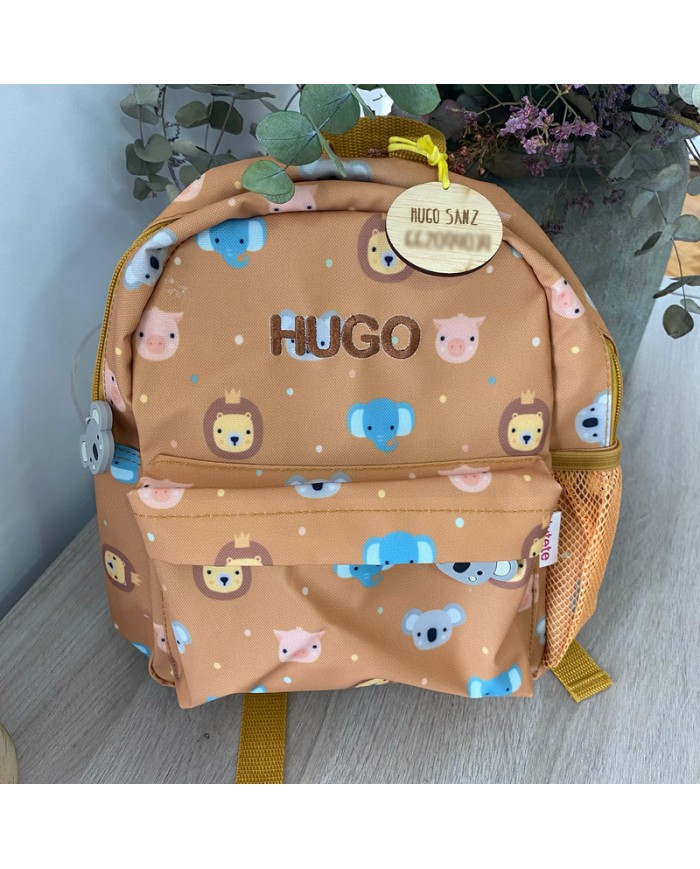 Identificadores de Animales de Madera con Nombre y Teléfono Grabados