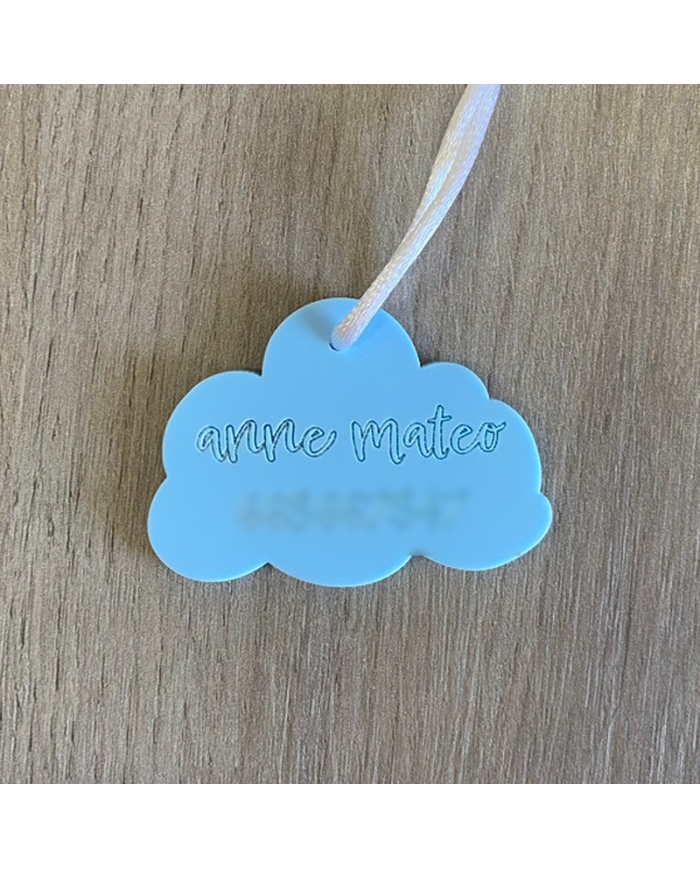 Identificador Mochila de Nube con Nombre y Número