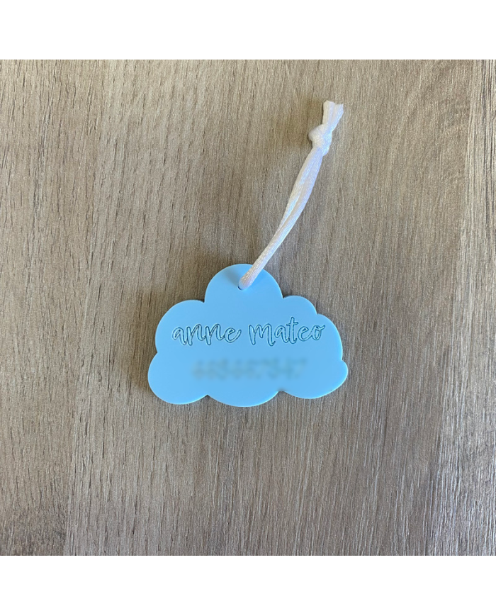 Identificador Mochila de Nube con Nombre y Número