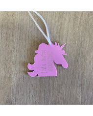 Identificador Mochila de Unicornio con Nombre y Número