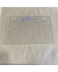 Horario Escolar con Nombre en Metacrilato