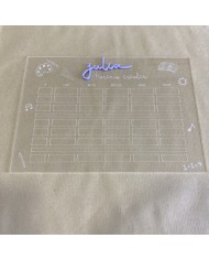 Horario Escolar con Nombre en Metacrilato