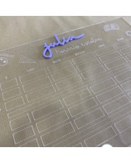 Horario Escolar con Nombre en Metacrilato