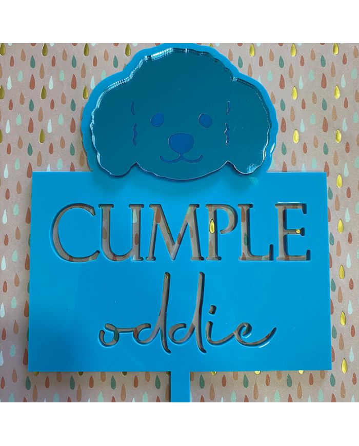 Topper Cumple Perro, Caniche