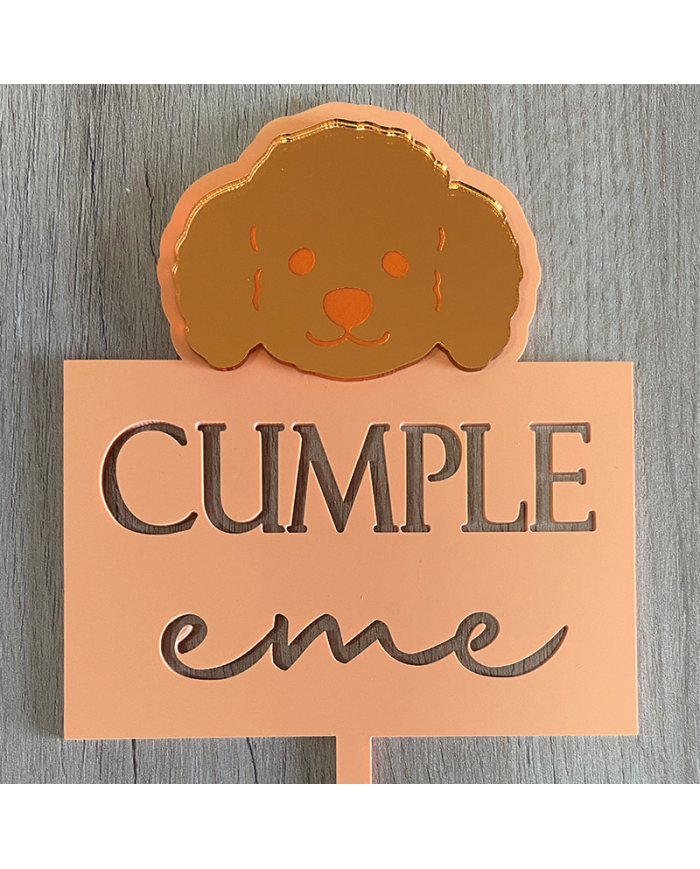 Topper Cumple Perro, Caniche