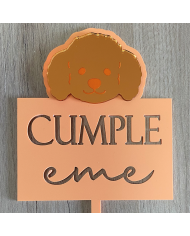 Topper Cumple Perro, Caniche