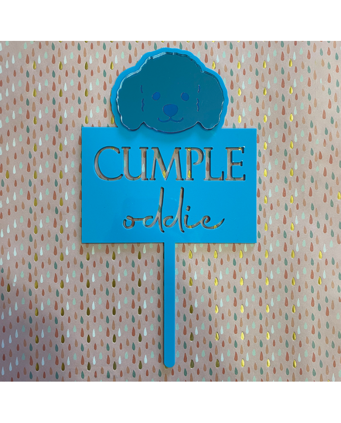 Topper Cumple Perro, Caniche